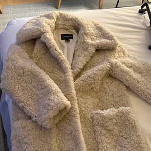 Club Monaco Cream Teddy Jacket